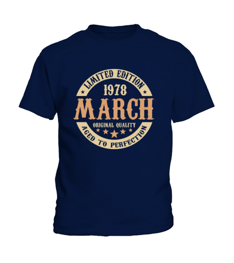 March 1978 Vintage Birthday Present Kids T-Shirt