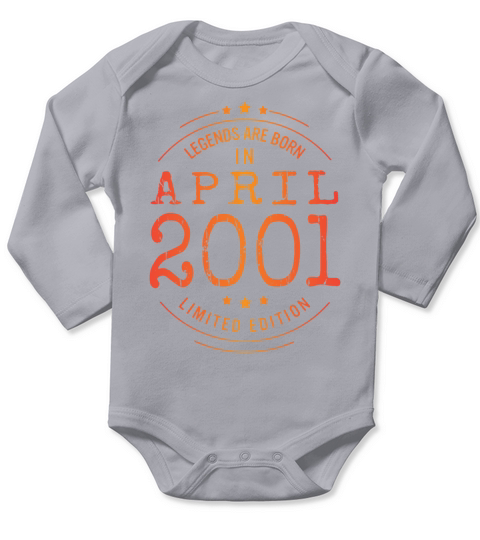 Birthday April 2001 Limited Edition Vintage Legend Long Sleeve Baby One-Piece