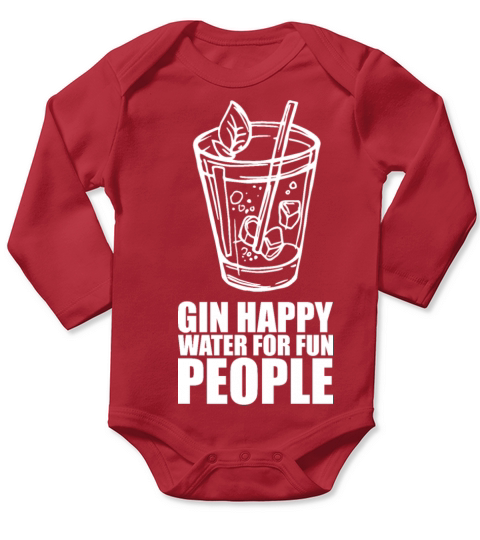 Gin Happy Water For Fun People Long Sleeve Baby One-Piece