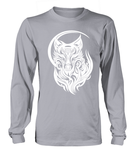 Vintage Wolf Portrait Tribal Tattoo Style Long sleeved Unisex
