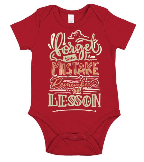 forget the mistake remember the lesson Short Sleeve Baby One-Piece