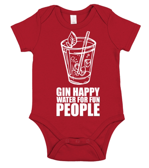 Gin Happy Water For Fun People Short Sleeve Baby One-Piece