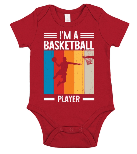 Graphic tees retro Im a basketball player vintage Short Sleeve Baby One-Piece