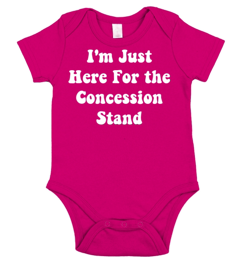 Im Just Here For the Concession Stand funnysaying Short Sleeve Baby One-Piece