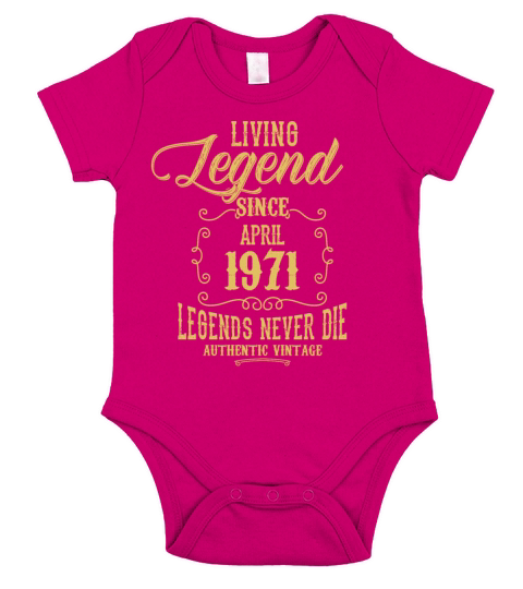 Living Legend since April 1971 Short Sleeve Baby One-Piece