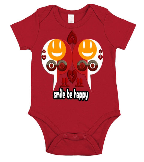 Smile be happy Short Sleeve Baby One-Piece