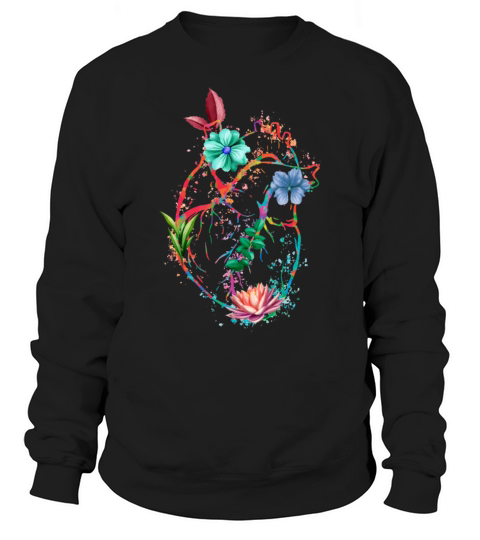 Anatomical Heart And Flowers Sweatshirt Unisex