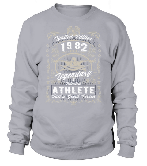 Vintage 1982 Swimmer Birthday Gift Sport Hobby Sweatshirt Unisex