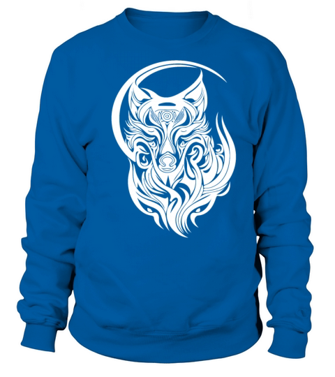 Vintage Wolf Portrait Tribal Tattoo Style Sweatshirt Unisex