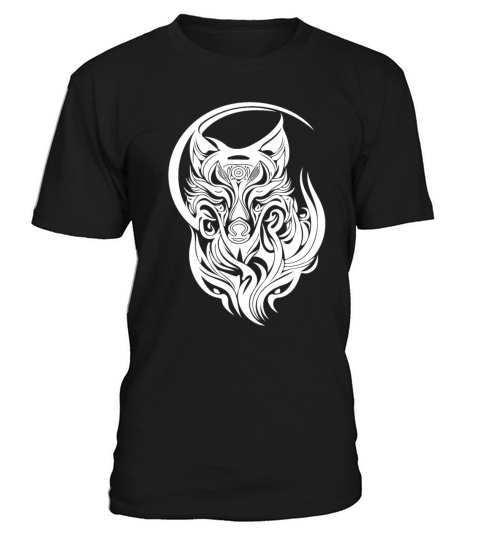 Vintage Wolf Portrait Tribal Tattoo Style T-Shirt Unisex