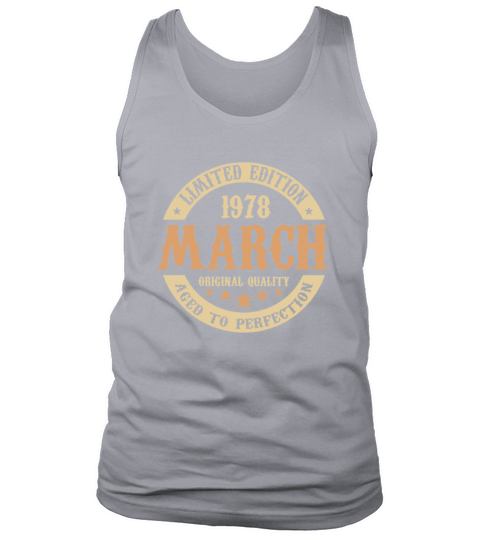March 1978 Vintage Birthday Present Tank Top Unisex