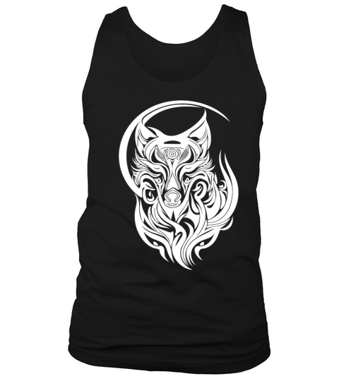 Vintage Wolf Portrait Tribal Tattoo Style Tank Top Unisex