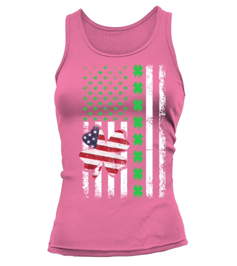 American Flag Shamrock St Patricks Day Tank top Woman