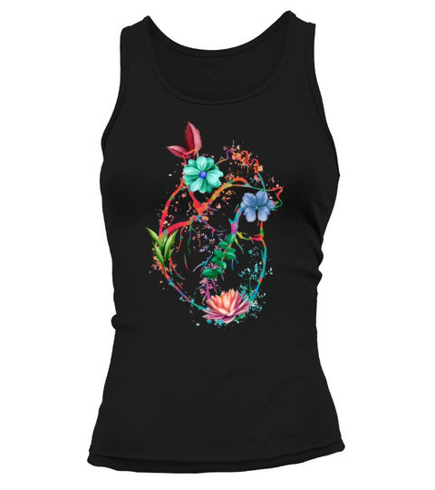 Anatomical Heart And Flowers Tank top Woman