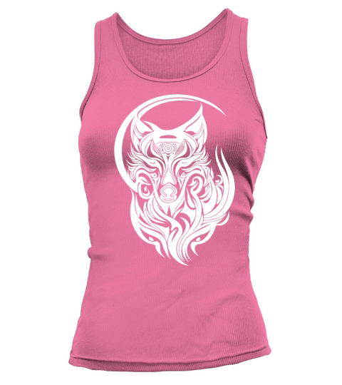 Vintage Wolf Portrait Tribal Tattoo Style Tank top Woman