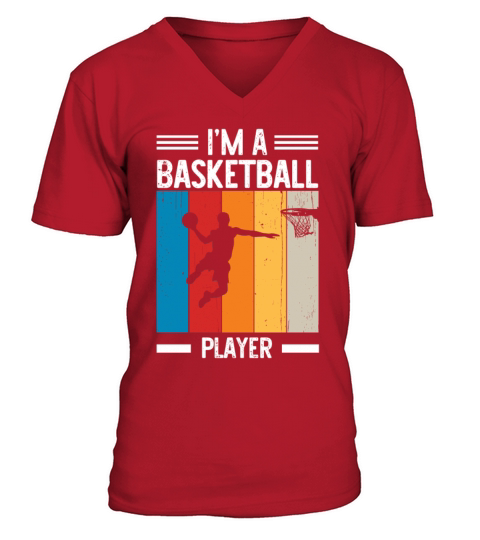 Graphic tees retro Im a basketball player vintage V-Neck T-shirt