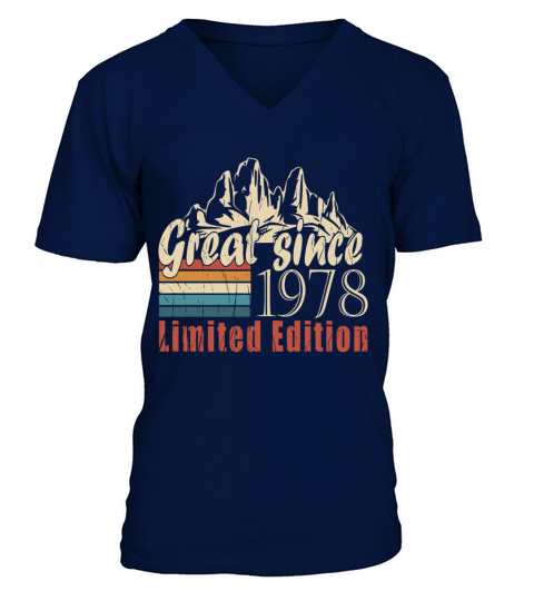 Legends were born in the 1978 vintage V-Neck T-shirt