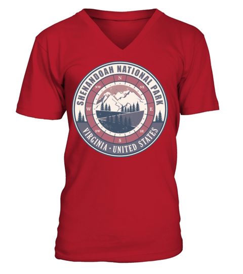 Shenandoah National Park Virginia US Hiking V-Neck T-shirt