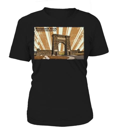 Retro Vintage Roosevelt Arch at Yellowstone Women's T-Shirt