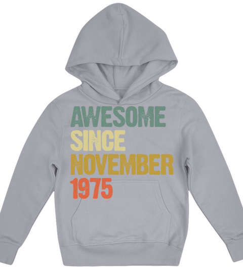 Awesome Since November 1975 Retro Vintage Gift Kids Hoodie
