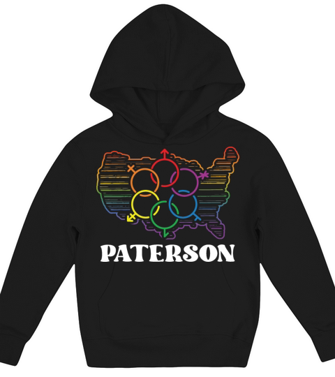Paterson Pride Flag Pride Month LGBTQ Flag LGBT Co Kids Hoodie