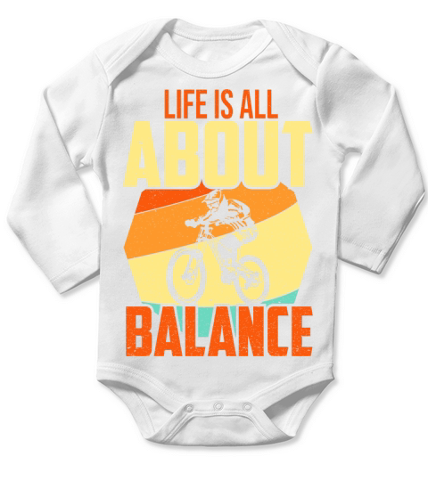 Life Is All About Balance Long Sleeve Baby One-Piece