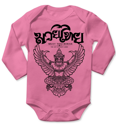 Muay Thai Tattoo Garuda Long Sleeve Baby One-Piece