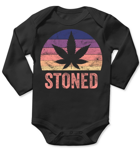 retro weed Long Sleeve Baby One-Piece