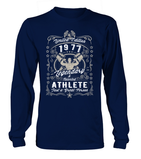Vintage 1977 Fitness Birthday Gift Sport Hobby Long sleeved Unisex