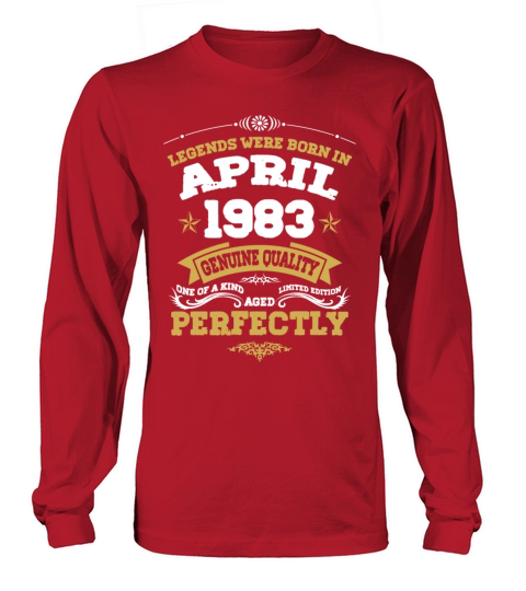 Vintage Aged To Perfection April 1983 Long sleeved Unisex
