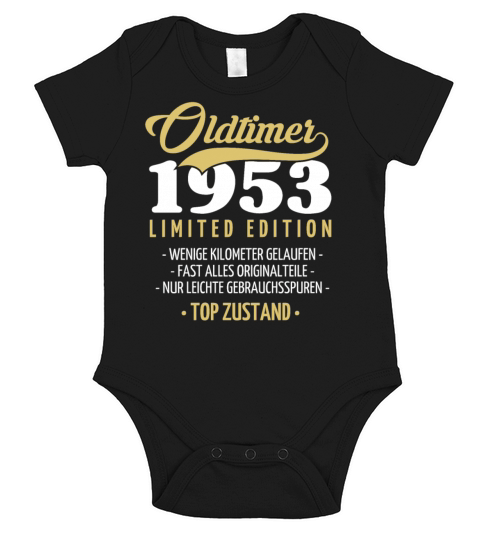 70th Birthday Vintage 1953 Short Sleeve Baby One-Piece