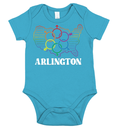 Arlington Pride Month Pride Flag LGBT Community LG Short Sleeve Baby One-Piece