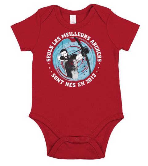 French Archer born 2013 Vintage Birthday Short Sleeve Baby One-Piece