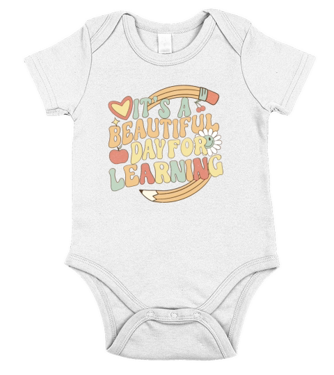 Its Beautiful Day for learning Short Sleeve Baby One-Piece