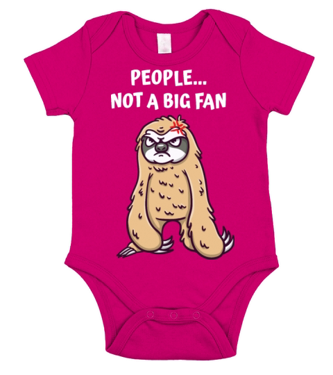 People Not a Big Fan Sarcastic Funny Sarcasm Humor Short Sleeve Baby One-Piece
