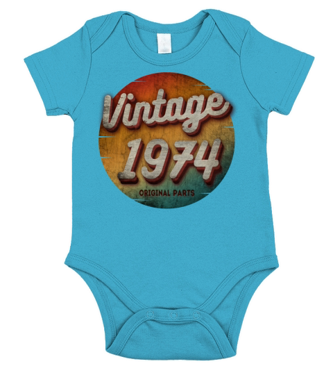 VINTAGE 1974 ORIGINAL PARTS Short Sleeve Baby One-Piece