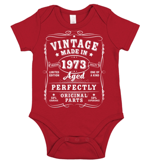 Vintage 50th Birthday Decorations Funny 1973 50th Short Sleeve Baby One-Piece