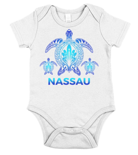 Vintage Nassau Bahamas Ocean Turtle Souvenirs Short Sleeve Baby One-Piece