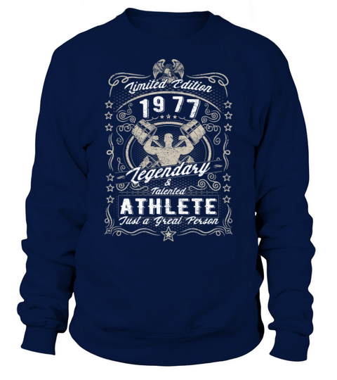 Vintage 1977 Fitness Birthday Gift Sport Hobby Sweatshirt Unisex
