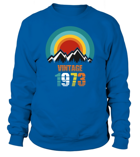 vintage mountain 1973 50th Birthday retro sunset Sweatshirt Unisex