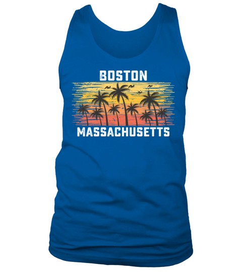 Boston Massachusetts Summer Retro VIntage Vacation Tank Top Unisex