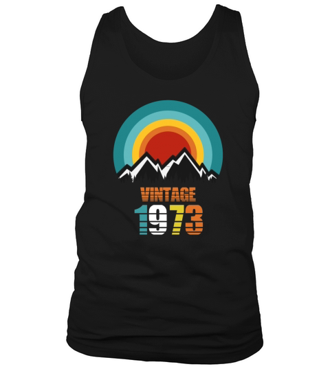 vintage mountain 1973 50th Birthday retro sunset Tank Top Unisex
