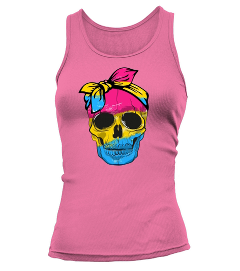 Pansexual LGBTQ Skull Gay Pride Tank top Woman