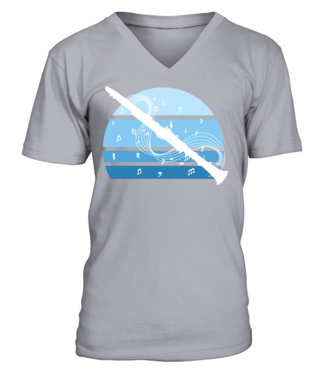Clarinet Aesthetic Retro Clarinetist Vintage V-Neck T-shirt