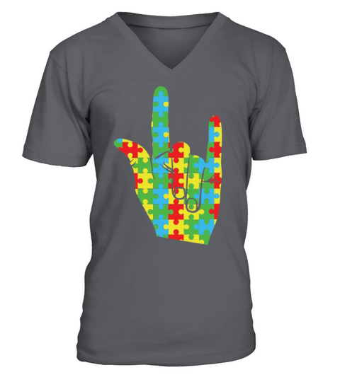 Rock Puzzle Special Autism Awareness V-Neck T-shirt