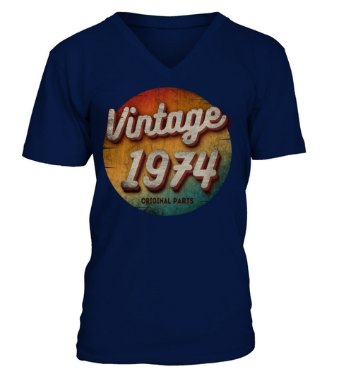 VINTAGE 1974 ORIGINAL PARTS V-Neck T-shirt