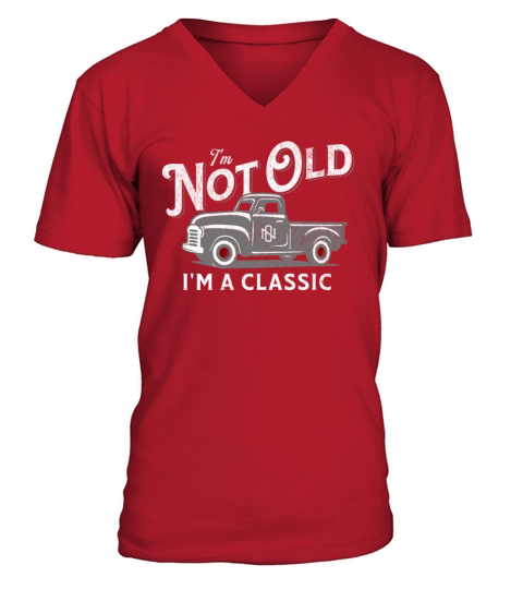 Vintage Truck Birthday Not Old Classic Pickup V-Neck T-shirt