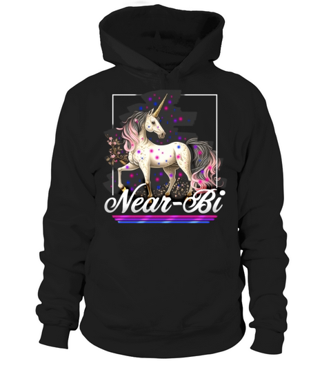 NearBi Funny Cute Bi Pride Unicorn Hoodie Unisex
