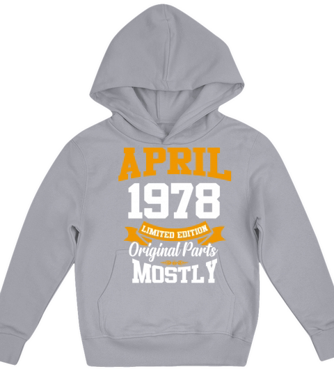 April 1978 Vintage Birthday Present Kids Hoodie