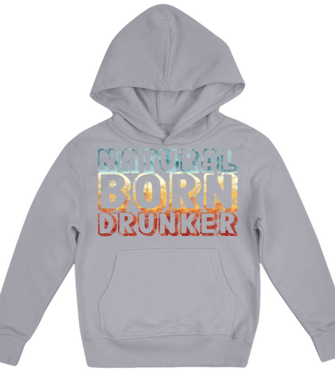 natural born drunker - funny retro vintage Kids Hoodie